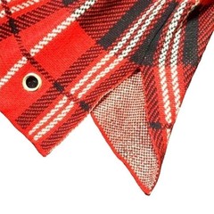 Belldini Red Plaid Knit Sweater with Metal Grommets Classic Holiday Pattern XL