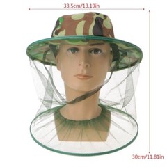 2Pcs Beekeeping Hat Face Head Protector Cap Protection Mosquito Bee Net Veil US