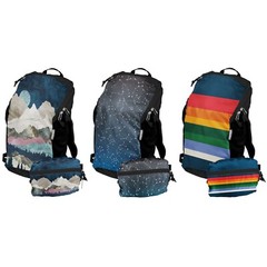ChicoBag Travel Pack rePETe Print Compact Recycled Backpack Eco-Friendly
