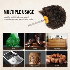 Horsehair Polishing Wheel Brush for Surface Buffing Grinding Drum Buffer 4 In…