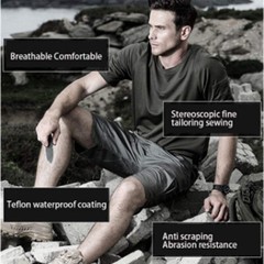 Mens Summer Tactical Shorts Cargo Outdoor Waterproof Hiking Fishing Track Shorts