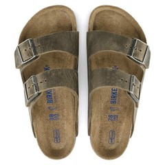 Birkenstock Arizona Soft Footbed Oiled Leather Sandals – Faded Khaki