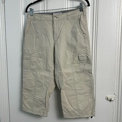 Columbia Titanium Hiking Shorts Womens 8 Tan Cargo Pocketed Nylon Cotton Utility