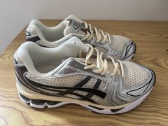Asics Gel Kayano 14 Men Shoe US 9.5 Running Sneaker Silver Cream No Box