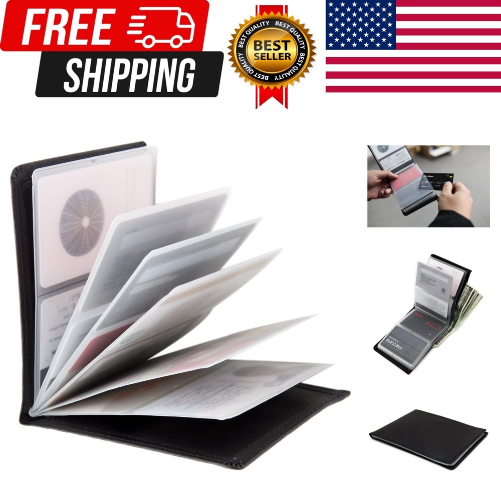 Wonder Wallet Inserts 12 Page Plastic Amazing Slim Comfortable RFID Blocking NEW