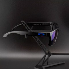 Oakley Holbrook Sunglasses: Matte Black/ Blue Polarized UV400