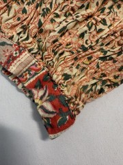 John Mark Patchwork Boho Peasant Blouse Women’s XL Floral Paisley Tunic Top