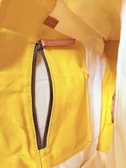 Will Leather Goods Yellow Solid Messenger Bag w/ Adjustable Crossbody Strap, Zip