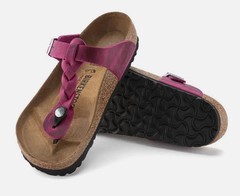 Birkenstock Women&rsquo;s Gizeh Braided Festival Oiled Leather Sandal Fuchsia