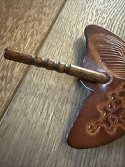 Slide Stick Barette Genuine Leather Hair Accessory Hairpin Boho Butterfly