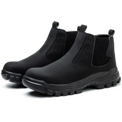 Waterproof Work Boots for Men Slip-on Steel Toe Shoes Safety footwear Anti-slip