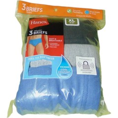 Hanes Tagless Briefs Xl 40-42 Men New 3 Pack