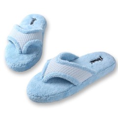 Aerusi Women Soft Open Toe Spa Shoes Bedroom Indoor Slippers Flip Flops Size 9