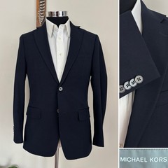 Michael Kors Mens Two Button Nautical Blazer Navy Sport Coat Jacket Size 36R