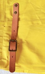 Will Leather Goods Yellow Solid Messenger Bag w/ Adjustable Crossbody Strap, Zip