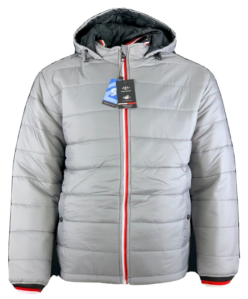 Men’s Winter Polyester Puffer Lightweight Jackets Unbranded – Gray – S