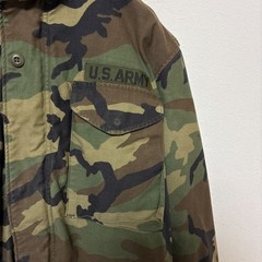 【US ARMY】 87年納入 米軍 実物 M-65 ウッドランドカモ フィールドジャケット S-3674