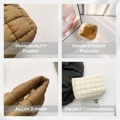 Puffy Quilted Soft Clutch – Large-Capacity Pouch with Inner Pocket (Multi-Color)