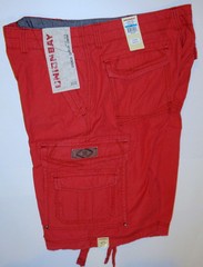 New mens Unionbay Union bay cargo stitch shorts Watermelon Red size 42