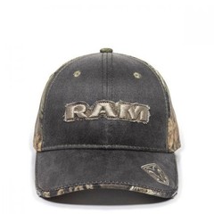 Dodge RAM Structured Baseball Style Hat, Hunting Cap, Weathered, Adjustable