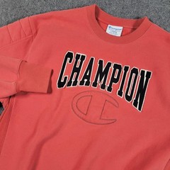Champion Reverse Weave Sweatshirt Mens Large Pink Crewneck Pullover Logo Graphic