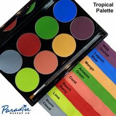 MEHRON PARADISE CAKE WATER BASE AQ 8 COLORS PALETTE FOUNDATION FACE BODY MAKEUP