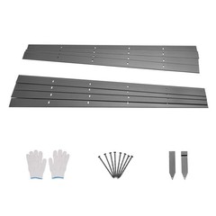 72in8PackAluminumGardenEdgingRustProofFlexibleHeavyDutyBorder