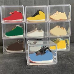 5-50Pcs Stackable Clear Transparent Mini Sneakers Shoes Storage Display Cases