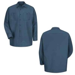 Red Kap Work Shirt Solid Color 2 Pocket Men&rsquo;s Industrial Uniform Long Sleeve