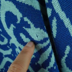 Vintage M L Turtleneck Sweater 100% Wool 60s Retro Blue Maximalist Twee Quirky