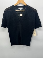 New r-wear rampage clothing co women black knit cardigan size Large whimsygoth