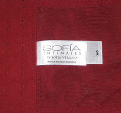 Sofia Intimates By Sofia Vergara Longline Bustier Bra 36D Red Lace