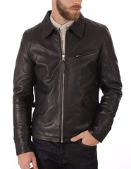 MEN&rsquo;S GENUINE LEATHER JACKET | PREMIUM HANDMADE REAL LEATHER | BIKER | BOMBER 06