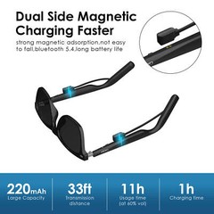 Smart Glasses Wireless Bluetooth 5.4 Polarized Sunglasses Music Stereo Headphone