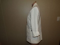 Sofia Jeans Sofia Vergara Blazer Jacket Medium Cream White Roll Tab Sleeve NWT