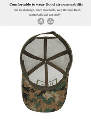 USA Flag Baseball Cap Detachable Patch Mesh Tactical Army Caps American Men Hats
