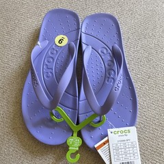 Crocs Purple Solid Logo Flip Flop Sandals Women’s AU 9 EU 39-40 210089-5PY