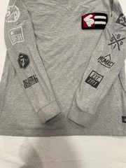 Southpole Y2K Gray Long Sleeve Graphic Shirt L Patch Logo Streetwear