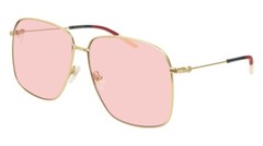 NEW Gucci Gucci Logo GG 0394S Sunglasses 004 Gold 100% AUTHENTIC