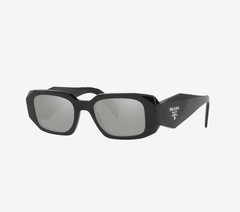 Prada SPR17WS 1AB2B0 49 Black Mirrored Sunglasses PR17WS 17WS 17W