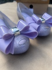Mini Melissa Ultragirl Sweet Purple Glitter Lilac Bow Youth Size 3