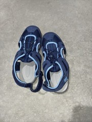 LANDS END Women&rsquo;s Blue Closed Toe Sandals Shoes Lightweight Sz 8 NWOT