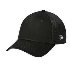 NE1020 New Era® Stretch Mesh Cap – Flag Black on Black size L/XL