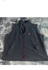 Vintage Abercrombie & Fitch Vest Mens XL Gray Full Zip Pockets Outdoor Y2K Gorpc