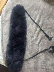 Navy Blue Faux fur shawl