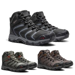 Men’s Waterproof Hiking Boots Mid Ankle Lightweight Non-Slip Trail Work Shoes