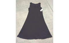 NWT Sympli Black Sleeveless Maxi Dress Size 12 Made in Canada Travel Dress