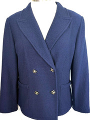 NICE AND BASIC ST.JOHN JACKET TEXTURED KNIT NWOT SIZE 16 DOUBLE BREASTED