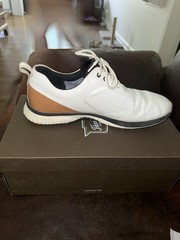 Johnston & Murphy XC4 XC Men’s Leather Golf Sneakers Lace Up Low Top White