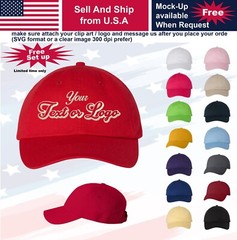 Personalized Custom Embroidered Baseball cap, golf, football,(text/logo)